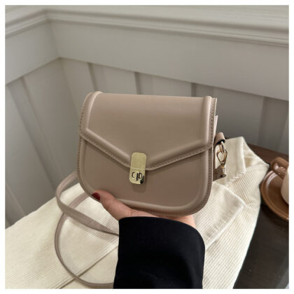 Niche Texture Shoulder Messenger Bag - Khaki