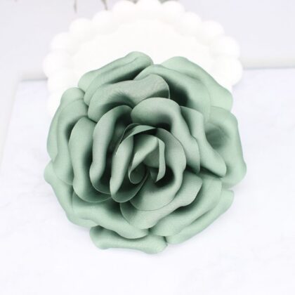 Elegant Business Suit Accessories Big Flower Sweater Brooch - Green, Brooch Clasp