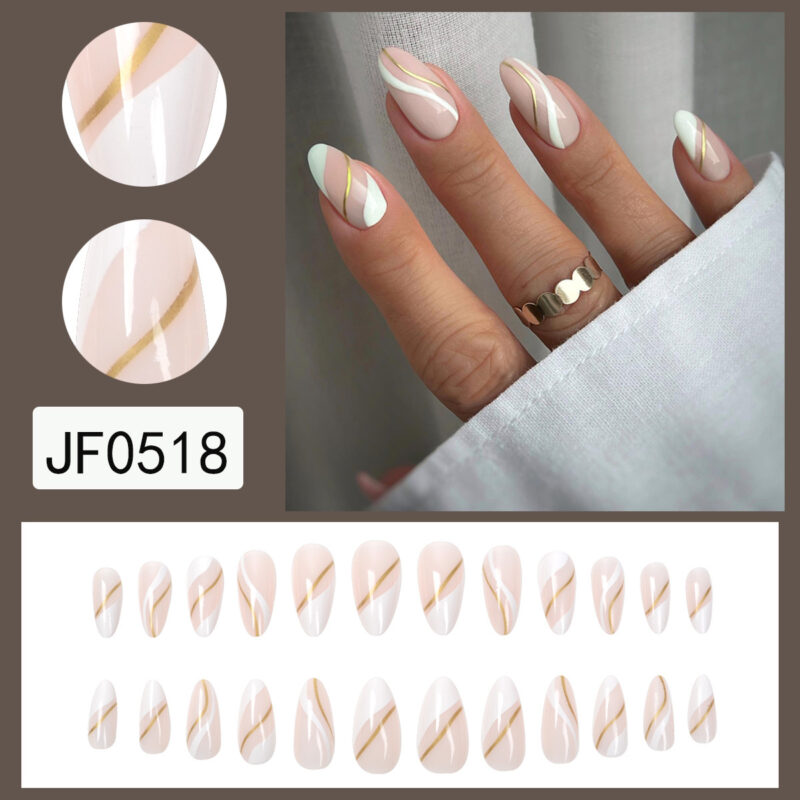 Golden Lines Wearable Nail Stickers - Image 2