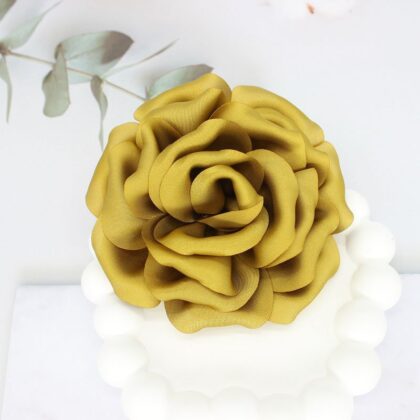 Elegant Business Suit Accessories Big Flower Sweater Brooch - Turmeric, Brooch Clasp