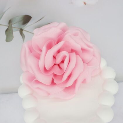 Elegant Business Suit Accessories Big Flower Sweater Brooch - Pink, Brooch Clasp