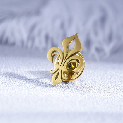Little Lion Coffee Cup Apple Shape Badge Suit Accessories Creative Men's Brooch - Bougainvillea Spectabilis Gold