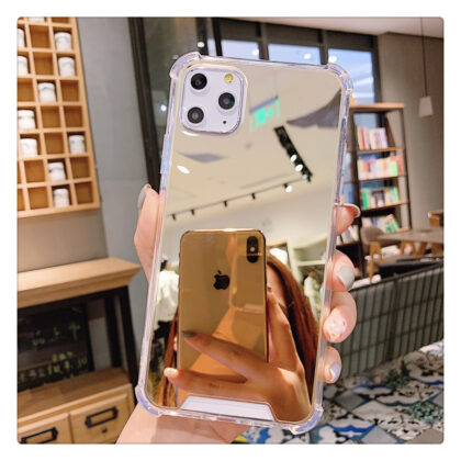 Mirror Phone Case Convenient Phone Case With Mirror - Golden, For iPhone12pro