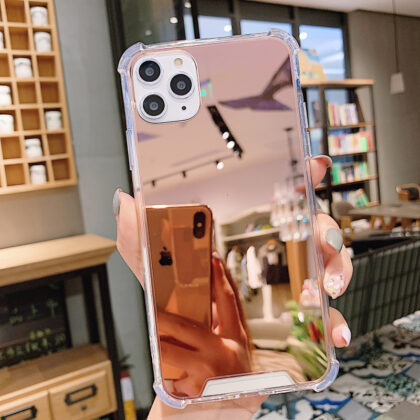 Mirror Phone Case Convenient Phone Case With Mirror - Rose Gold, For iPhone xs max