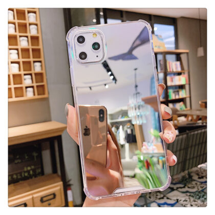 Mirror Phone Case Convenient Phone Case With Mirror - Silver, For iPhone12pro