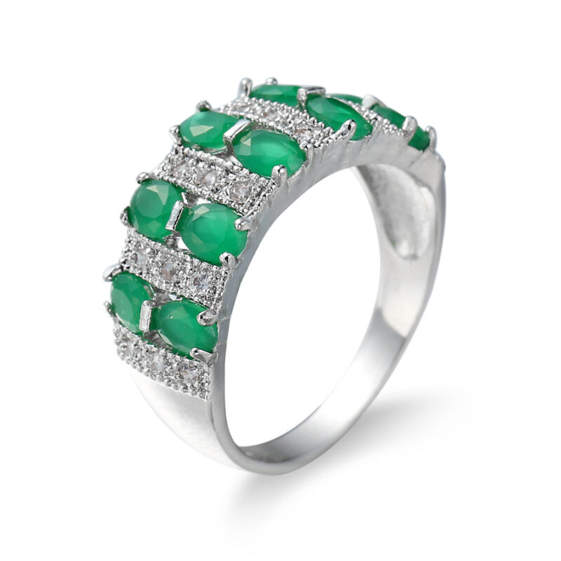 European And American Popular Romantic Color Zircon Ring - Image 6