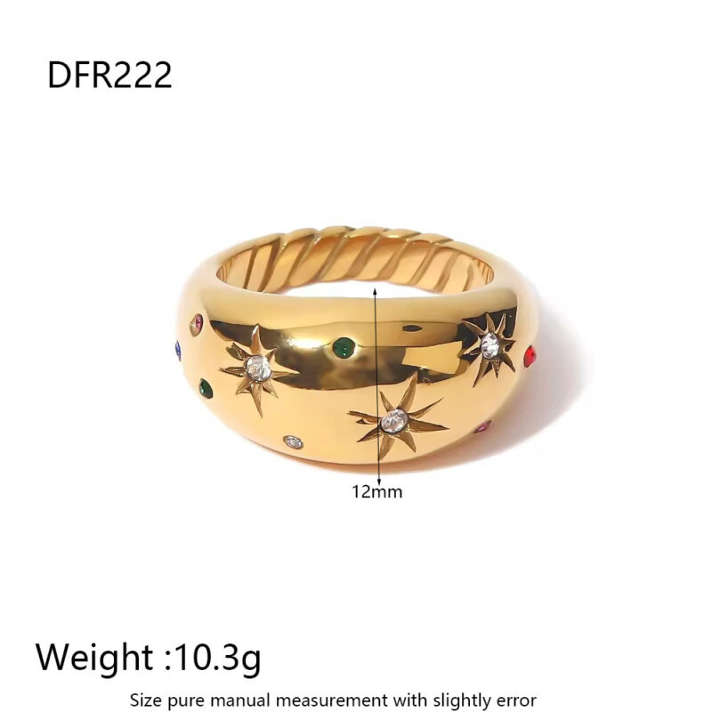 Light Star Diamond Double Layer Loop Ring - Image 4