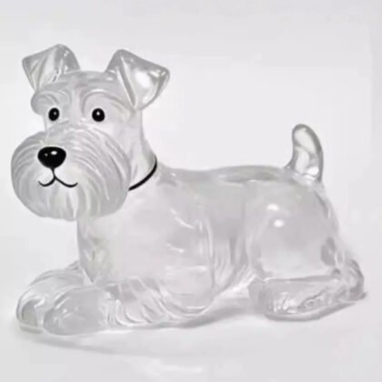 Dog Fur Storage Cute Pendant Keychain Bag Charm - Schnauzer, With Keychain