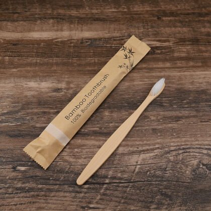 10Pcs Colorful Toothbrush Natural Bamboo Tooth Brush Set Soft Bristle Charcoal Teeth Eco Bamboo Toothbrushes Dental Oral Care - White, 10PCS