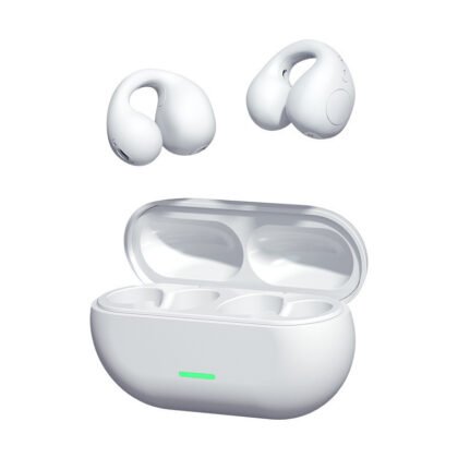 Wireless Ear Clip Bluetooth Headset TWS Comfortable Wear Not In-Ear Sports Wireless Bone Conduction 5.3 Bluetooth Headset - White